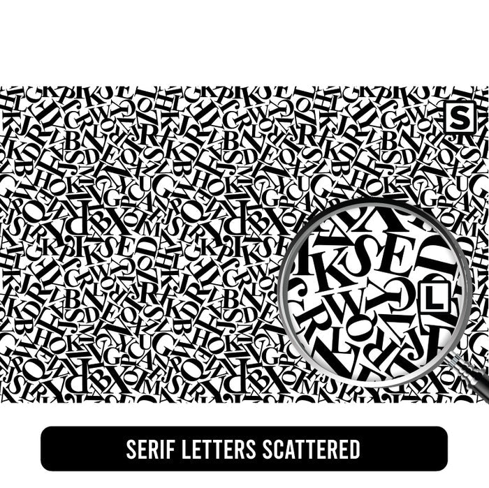 Serif Letters Scattered
