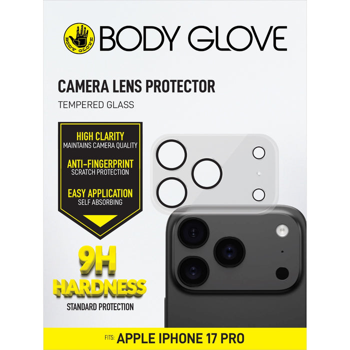 Body Glove Tempered Glass Camera Screen Protector - Apple iPhone 17 Pro - Black (BGCGTG-IP17P)