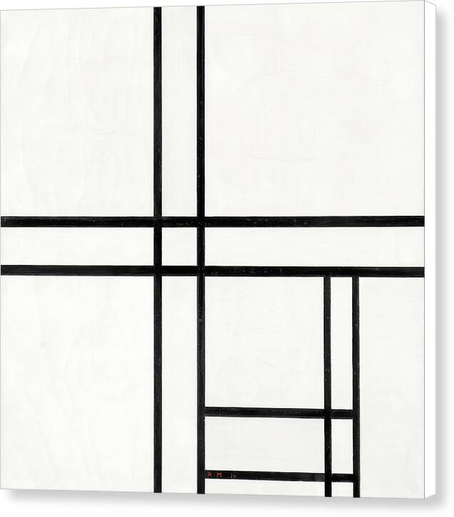 Composition in White and Black - Canvas Print