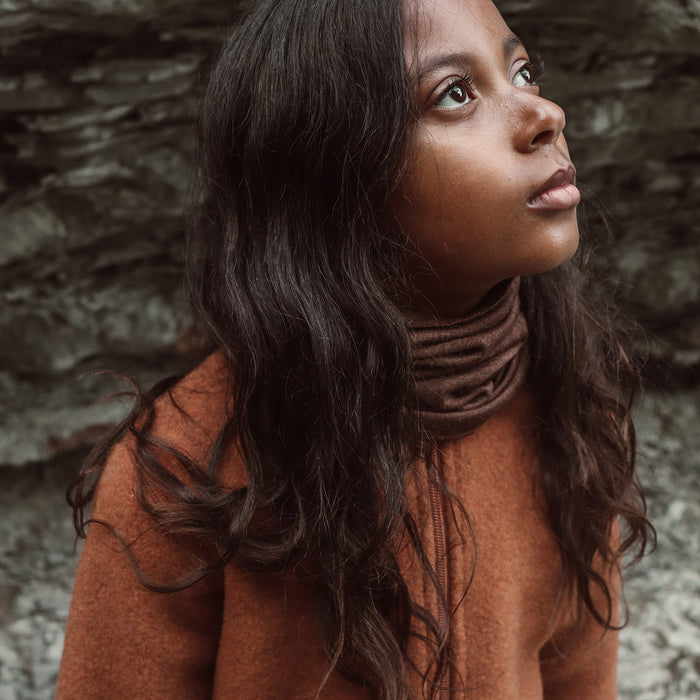 Coot Kids Snood - Merino Wool & Silk - Squirrel