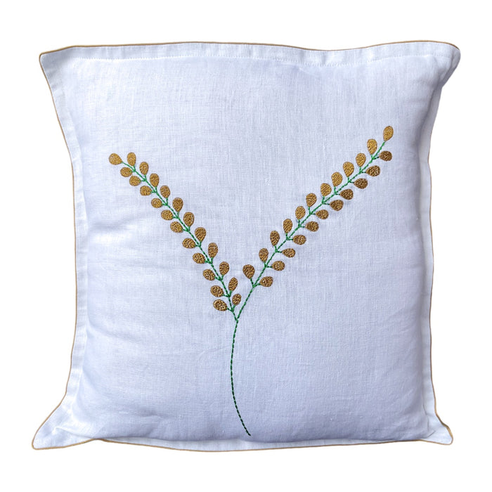 Cushion Cover with Embroidery | 100% Cotton - Mojopanda Organic Store