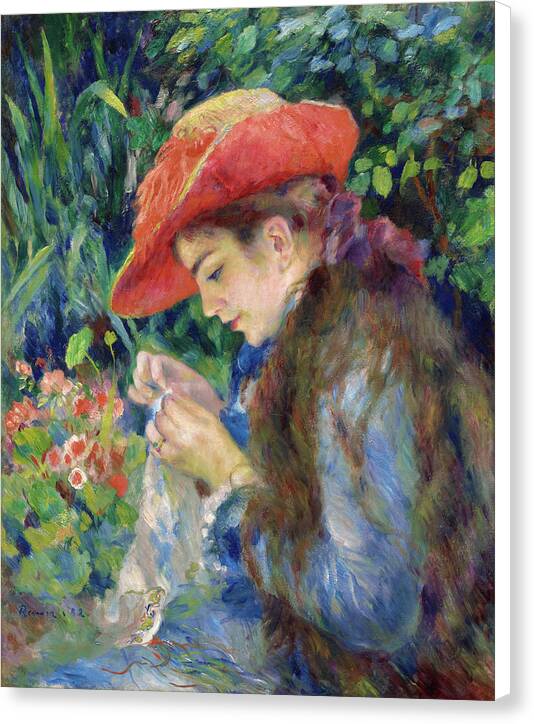 Marie-Therese Durand-Ruel Sewing - Canvas Print