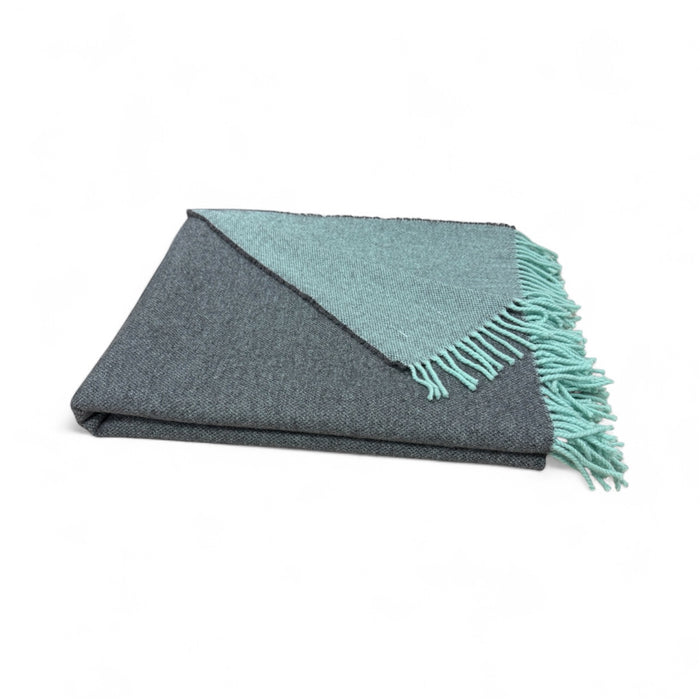 Moss and Mint Reversible Lambswool Throw