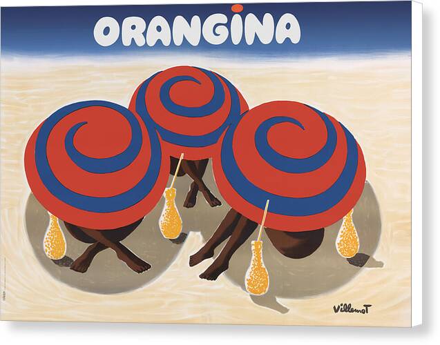 Orangina Umbrellas - Canvas Print