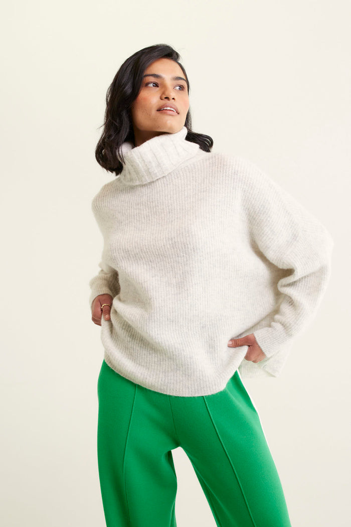 Pascale Alpaca Polo in Blizzard