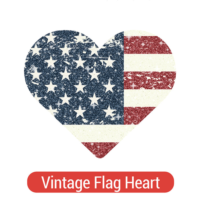 Vintage Flag Heart