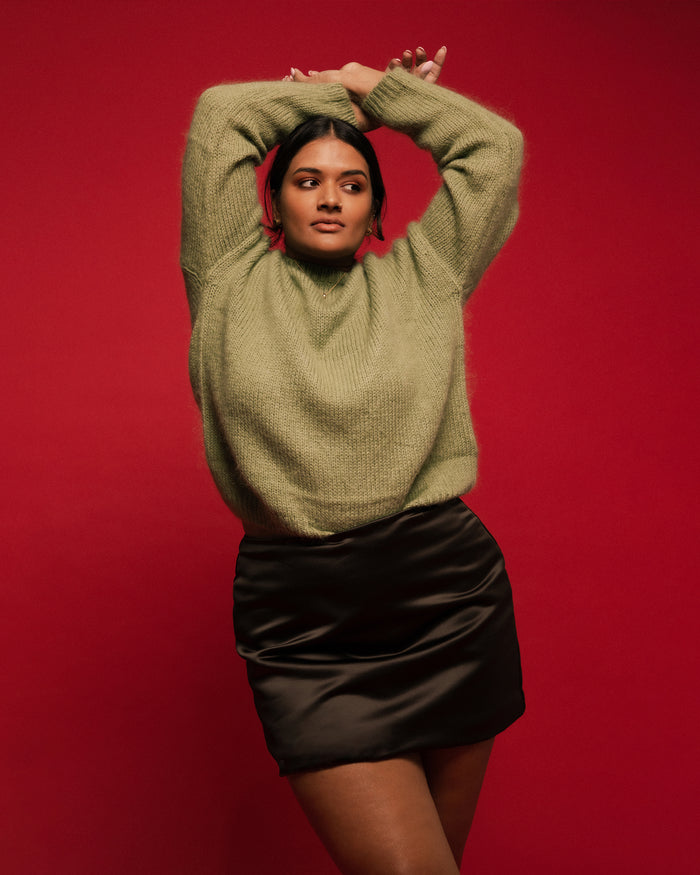 PLUM SWEATER MOSS