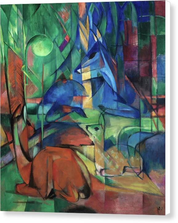 Rehe im Walde II - Canvas Print