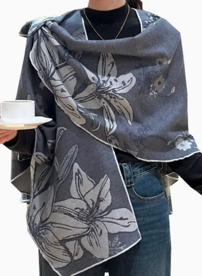 Wild Lilies * Navy/White / O/S