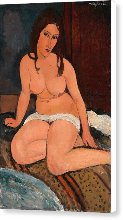 Seated Nude - Canvas Print
