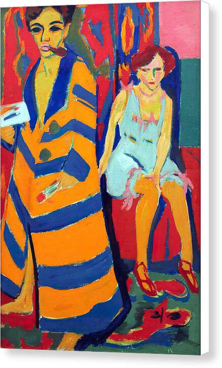 Self Portrait with a Model - Canvas Print