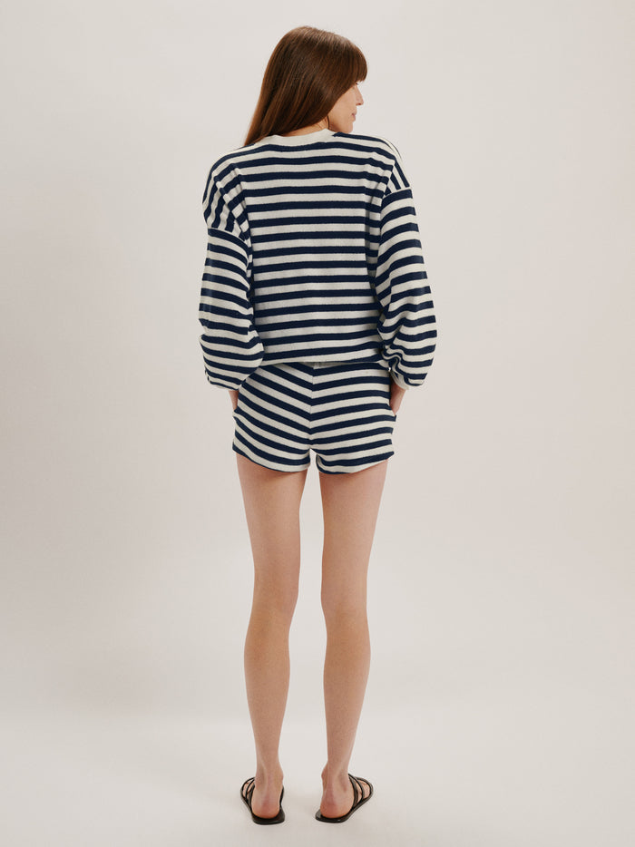 Navy-Ivory Stripe