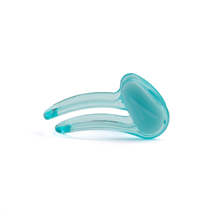 Blue Speedo universal nose clip for swimming, designed to comfortably fit and prevent water entry during water activities.