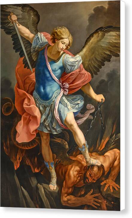 The Archangel Michael Defeating Satan - Canvas Print
