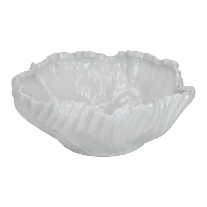 White Ceramic Wave Bowl