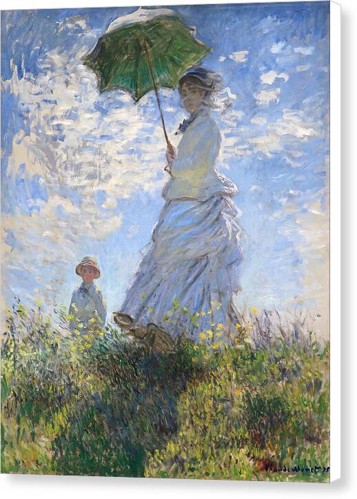 Woman with a Parasol - Canvas Print