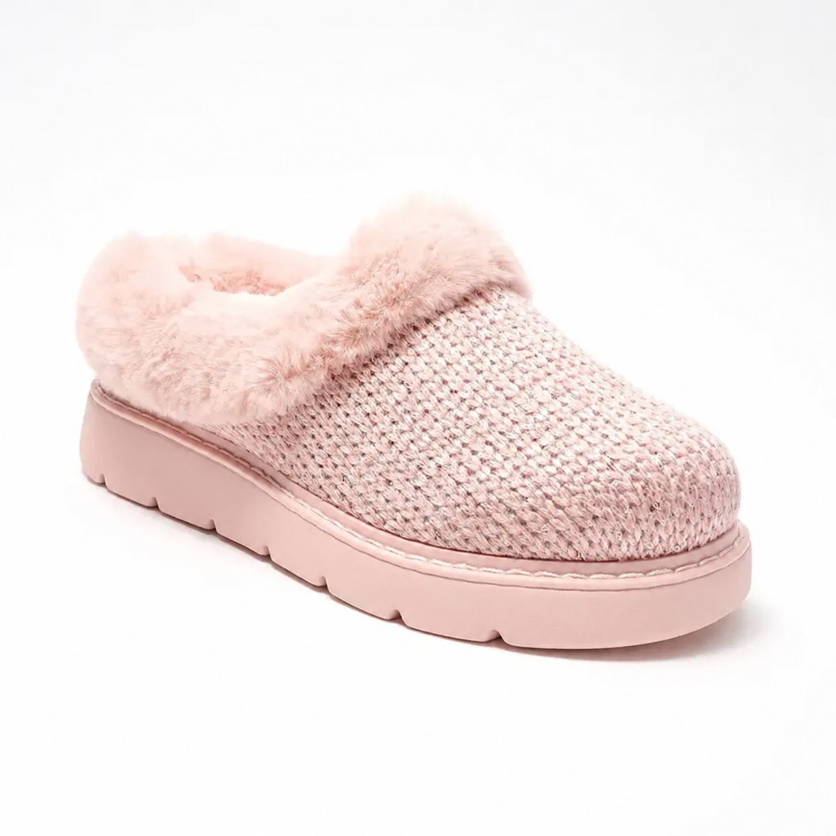 Women’s Cozy Faux-Fur Lined Knit Slip-On Shoes