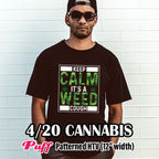 420 cannabis patterned HTV