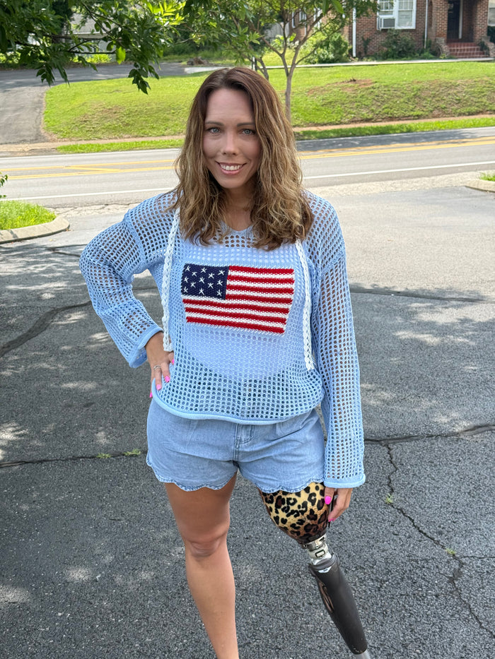 The Heritage Crochet Flag Hoodie