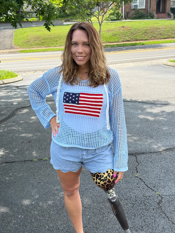 The Heritage Crochet Flag Hoodie
