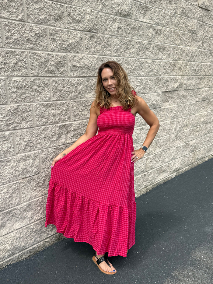 Aurelia Gingham Maxi