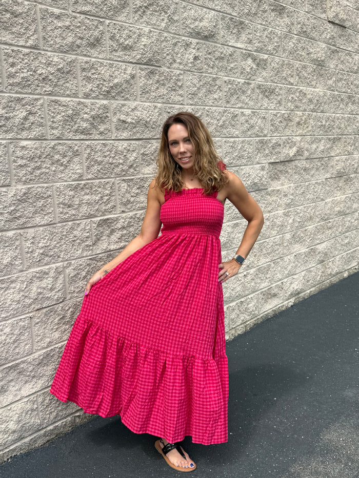 Aurelia Gingham Maxi