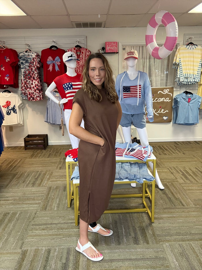 Effortless Side Slit Maxi T-Shirt Dress | Breathable Summer Shift