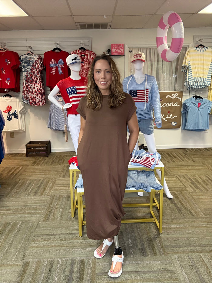 Effortless Side Slit Maxi T-Shirt Dress | Breathable Summer Shift
