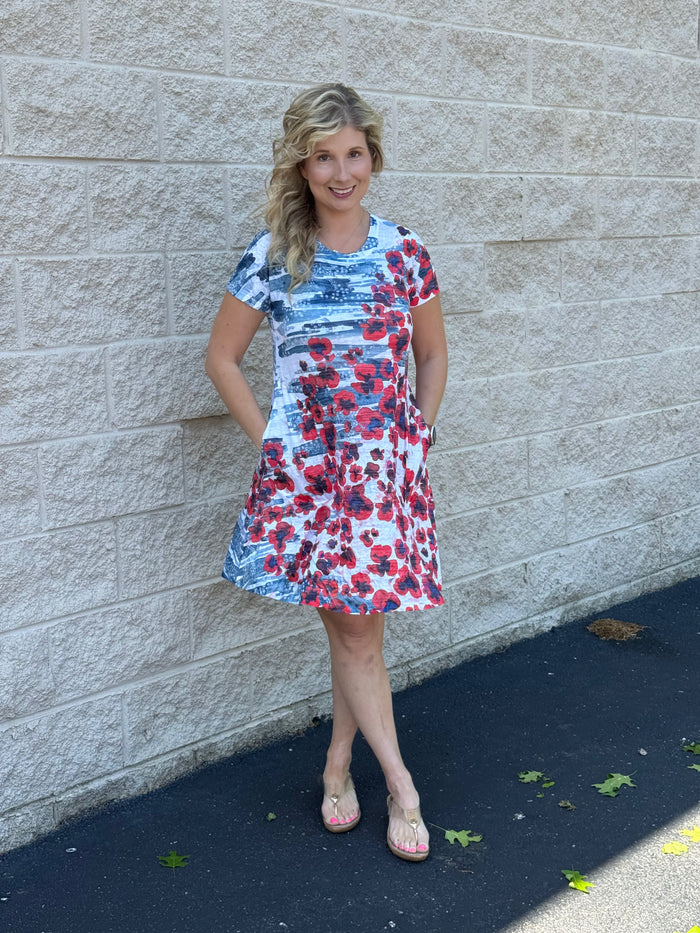 Inoah Poppy Chic A-Line Dress
