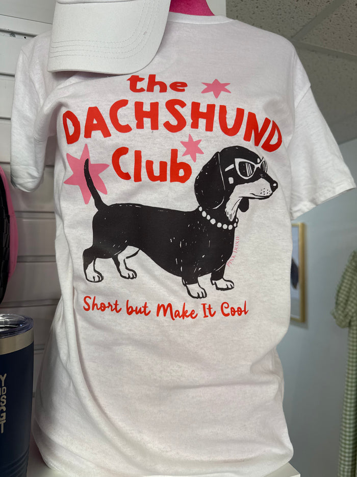 The Dachshund Club Graphic Tee: "Short but Cool" Doxie Shirt
