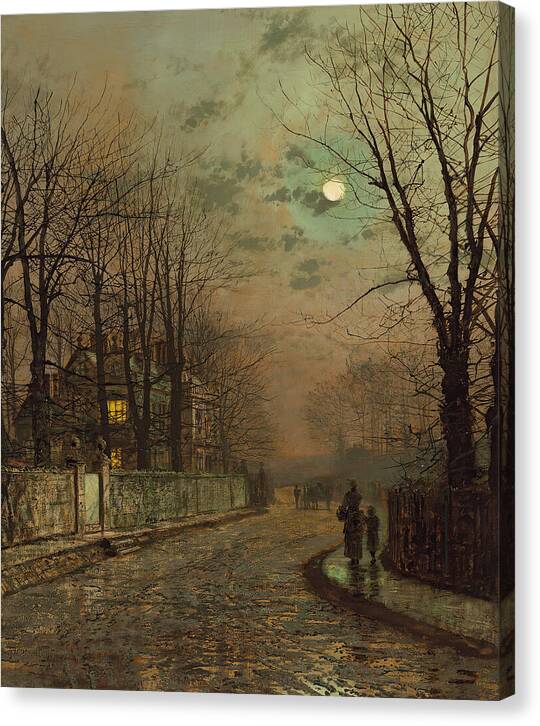 A Wet Road, Knostrop, Yorkshire - Canvas Print