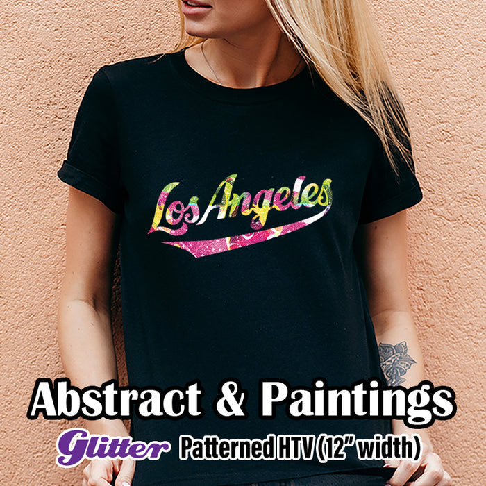 Abstract Glitter Patterned HTV
