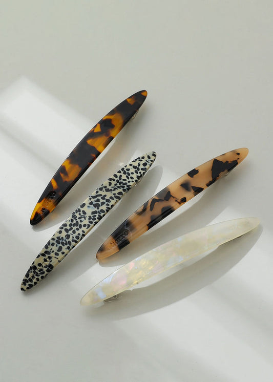 Aimee Core Oblong Oval French Barrette Hair Clip