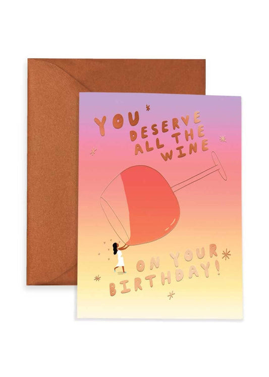 All The Wine Birthday Card