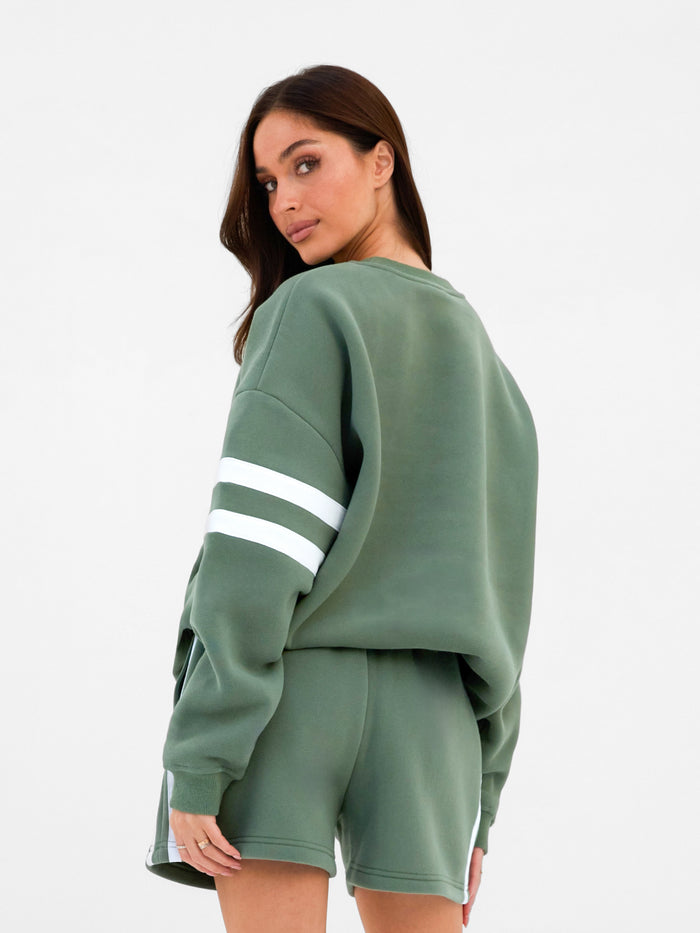 Amber Oversized Jumper - Green