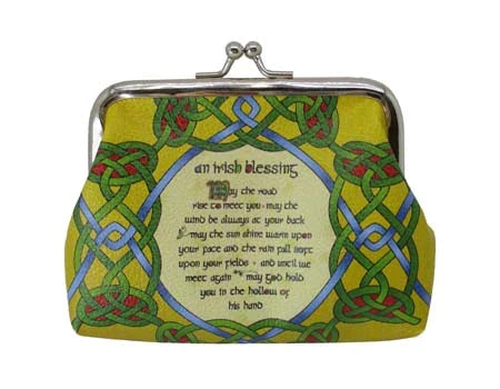 An Irish Blessing Clasp Zip Coin Purse