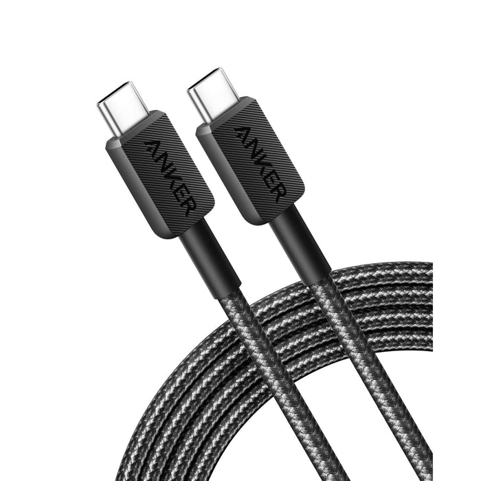 ANKER 322 USB C-USB C 1.8 Metre Braided Cable - Black (A81F6H11)