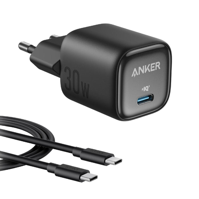 Anker Zolo 30W Compact USB C Charger With Cable - Black (B2698L11)