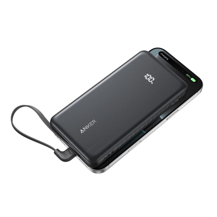 Anker Zolo Power Bank 10000mAh 22.5W With Built-In USB-C Cable - Black (A110DH11)