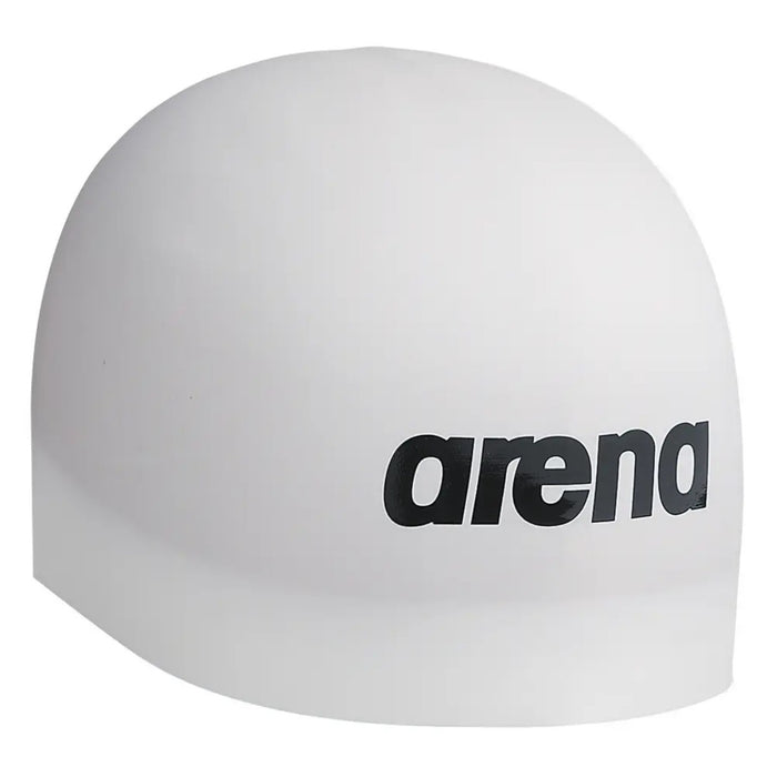 Arena 3D Soft Swimming Cap in large size, white, made of flexible material, designed for comfortable swimwear protection.