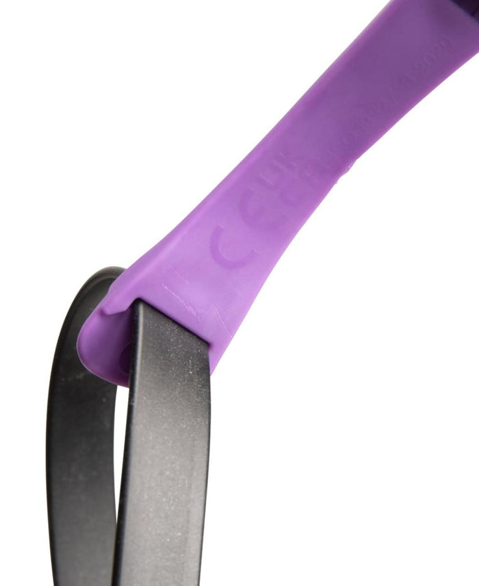 Arena Cobra Edge Swipe Mirror Racing Goggles in emerald, plum, and lime with reflective mirror lenses for swimming.