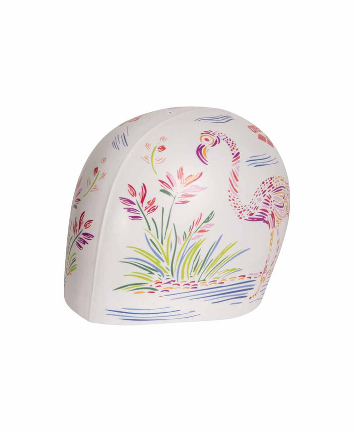 Arena HD Flamingo Print Swim Cap - White/Multi