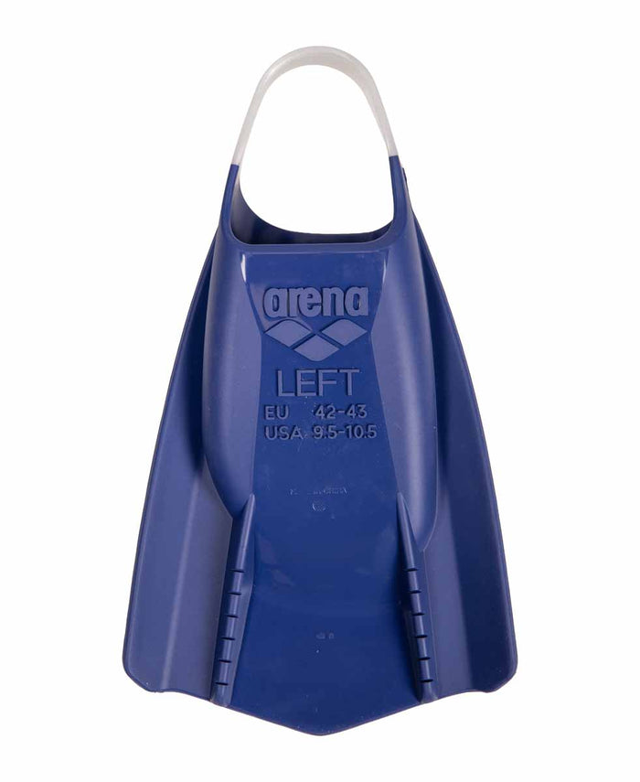 Arena Powerfin Pro Flex fins in midnight blue, featuring flexible blade design for improved swimming performance.