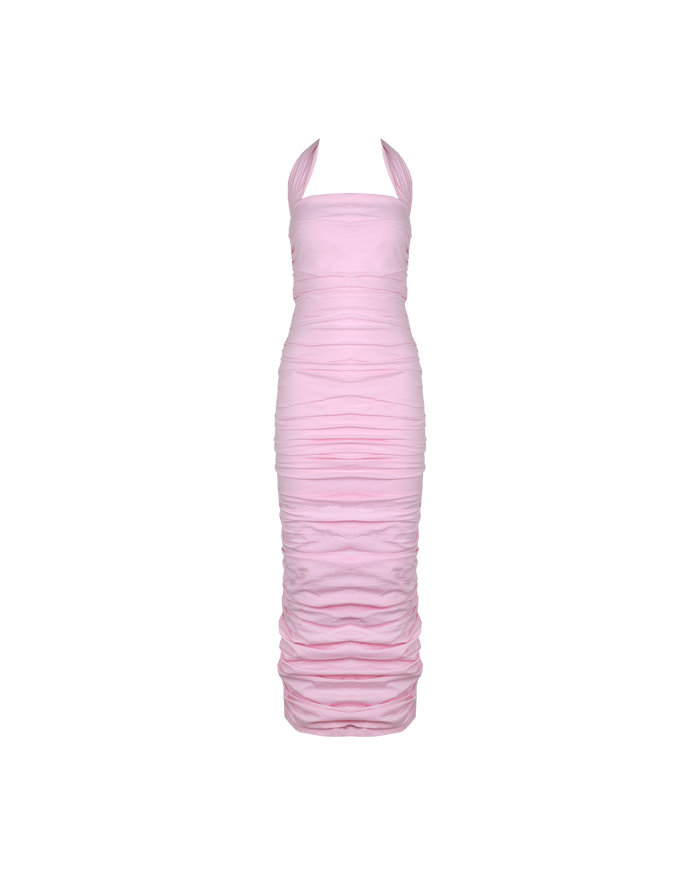 ARIEL HALTER DRESS CARNATION