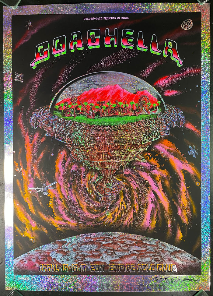 AUCTION - Emek - Coachella '11 - Red Sparkle Foil Variant - Edition of 15 - Excellent