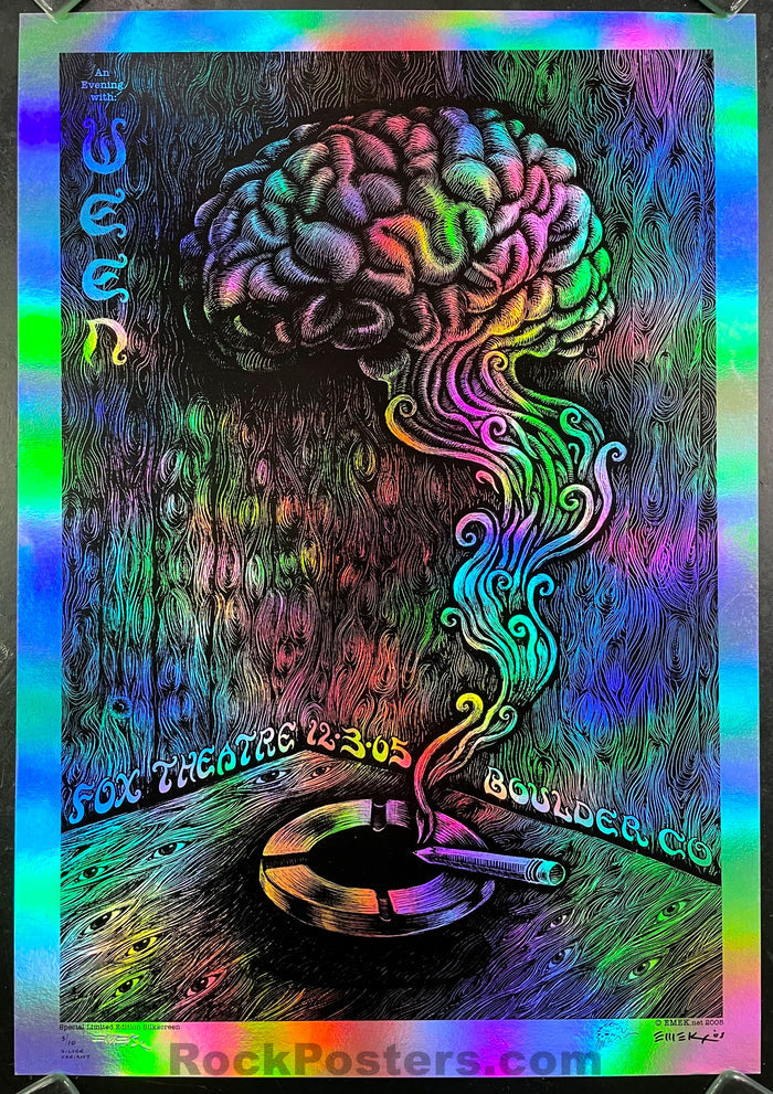 AUCTION - Emek - Ween -  Boulder '05 - Smoking Brain - Silver Variant - Edition of  10 - Near Mint Minus