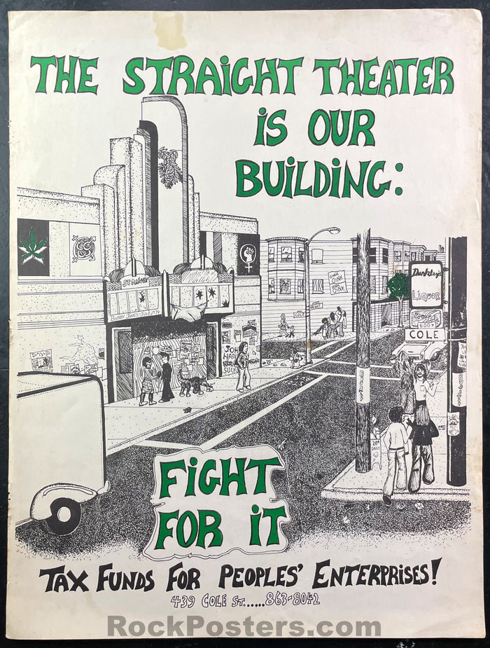 AUCTION - Straight Theatre - Appeal 1974 Poster - San Francisco - Excellent - SF Rock Posters & Collectibles