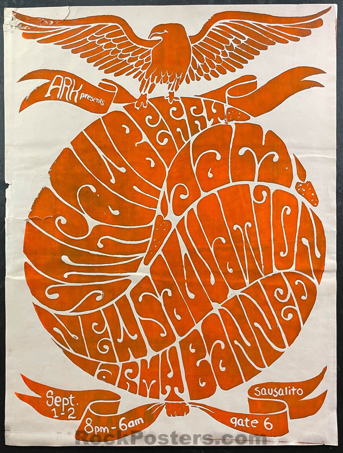 AUCTION - Strawberry Jam - 1967 Silkscreen Poster - The Ark - Sausalito - Very Good - SF Rock Posters & Collectibles