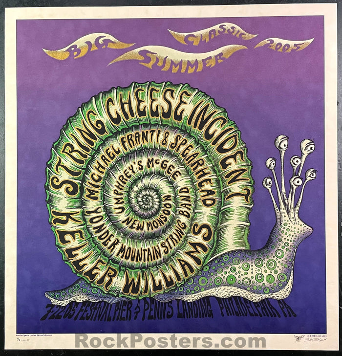AUCTION - String Cheese Incident - Big Summer Classic Philadelphia '05 - Purple Velvet Variant - Edition of 3 - Near Mint
