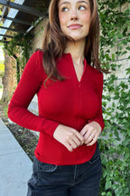 Autumn Aura Zipper Top - FINAL SALE